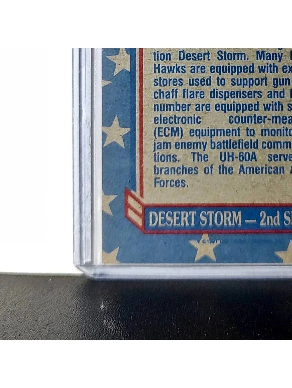 UH-60A Black Hawk 1991 Topps Desert Storm #130 Card